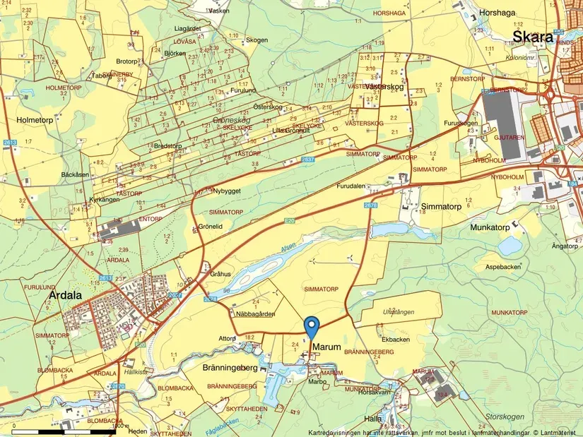6-toaline maja asukohas Skara
