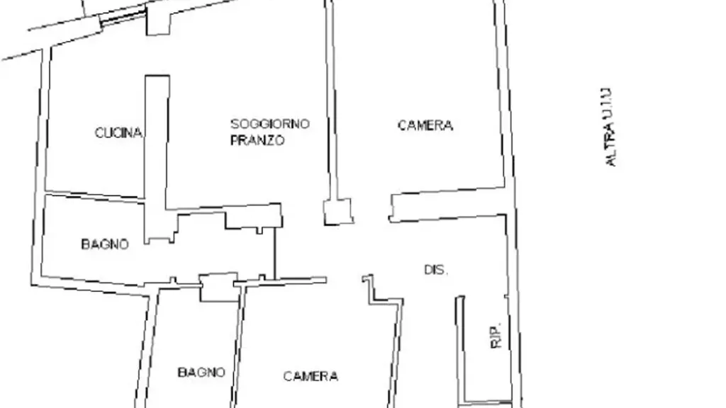 Plan - Quadrilocale with Sea View Balcony in Noli