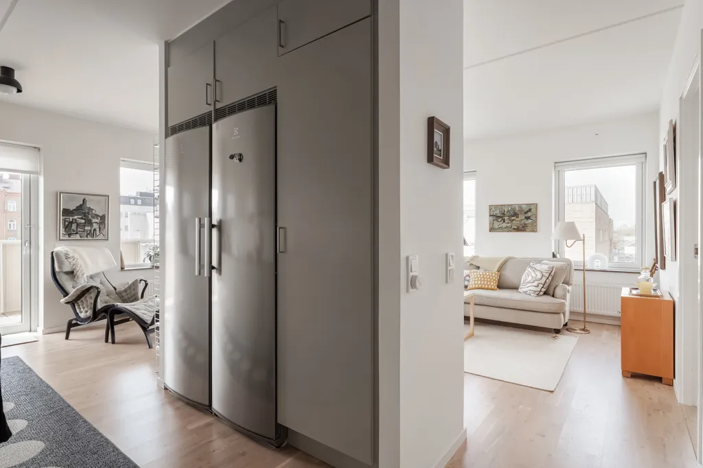 Köök - Apartment with Balcony in Central Kristianstad