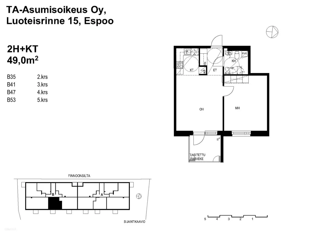Plaan - Modern Flats with Balcony in Espoo