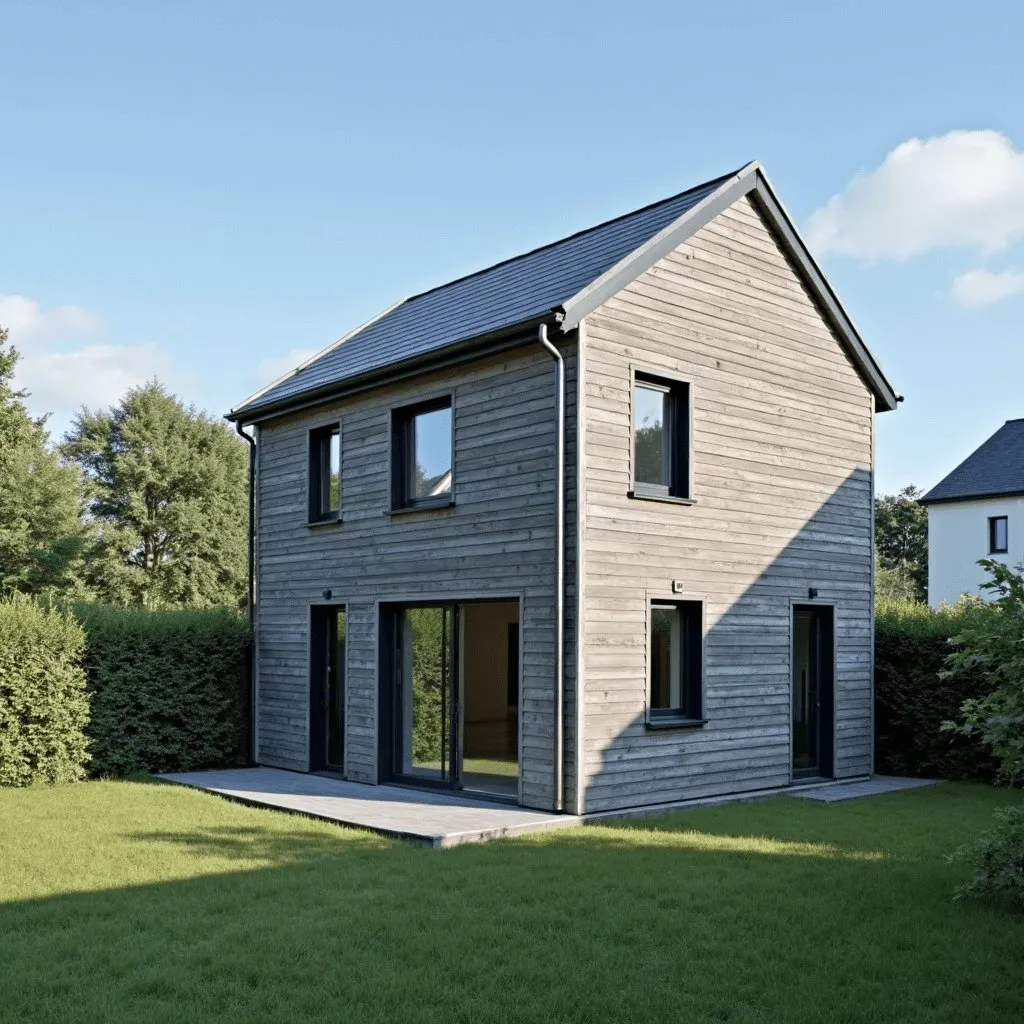 Extérieur - Maison à Ossature Bois à Trignac, Exposée Sud