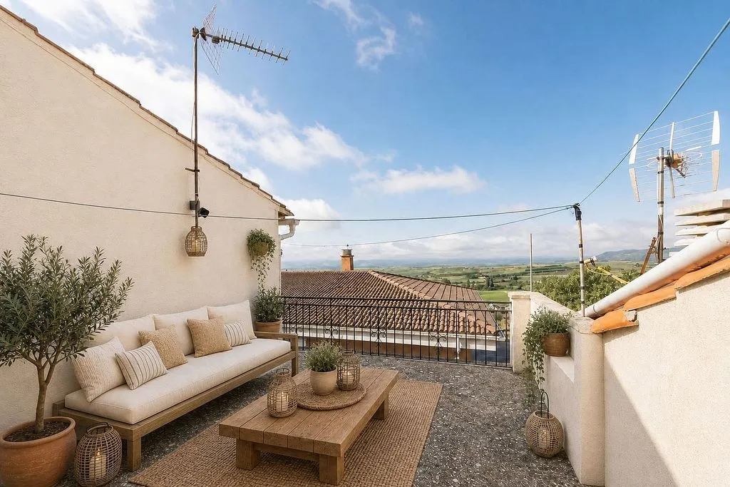Terrasse - Traditional Chalet with Terrace in Aibar/Oibar