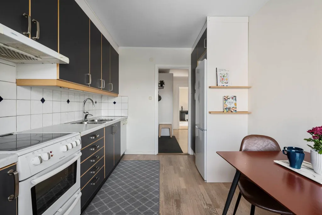 Cuisine - Renovated Apartment with Balcony in Västerby