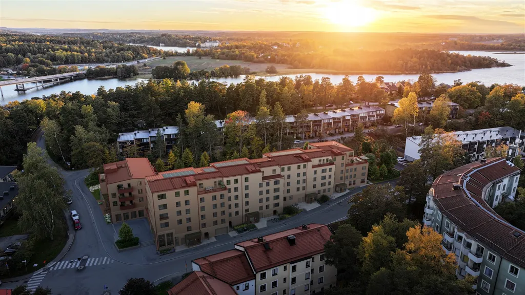 Vista aerea - Modern Flat with West-Facing Balcony in Bromma