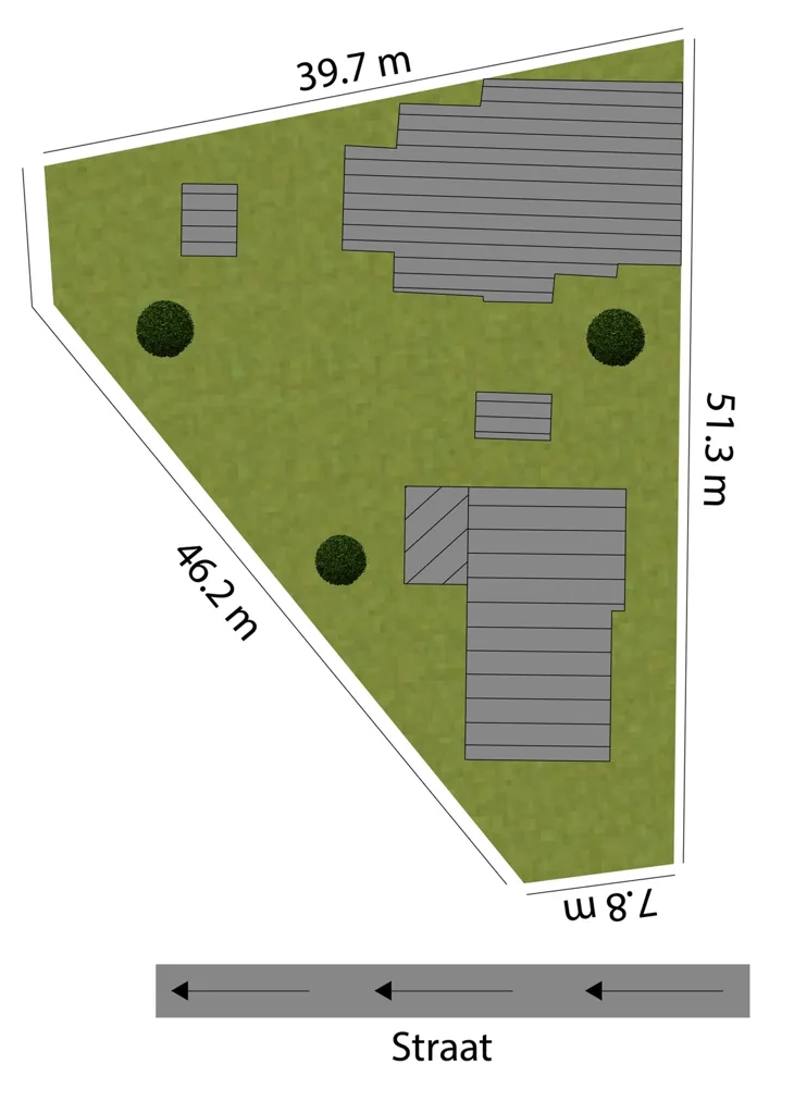 Plan - Maison avec Atelier sur Terrain de 1372m² à Balen