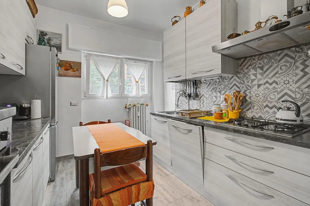 Kitchen - Rear-Accessed Apartment with Parking in Milan