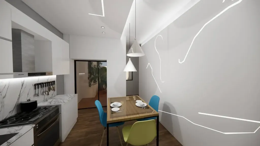 Cuisine - Liberty-Style Apartment with Balcony in Palermo