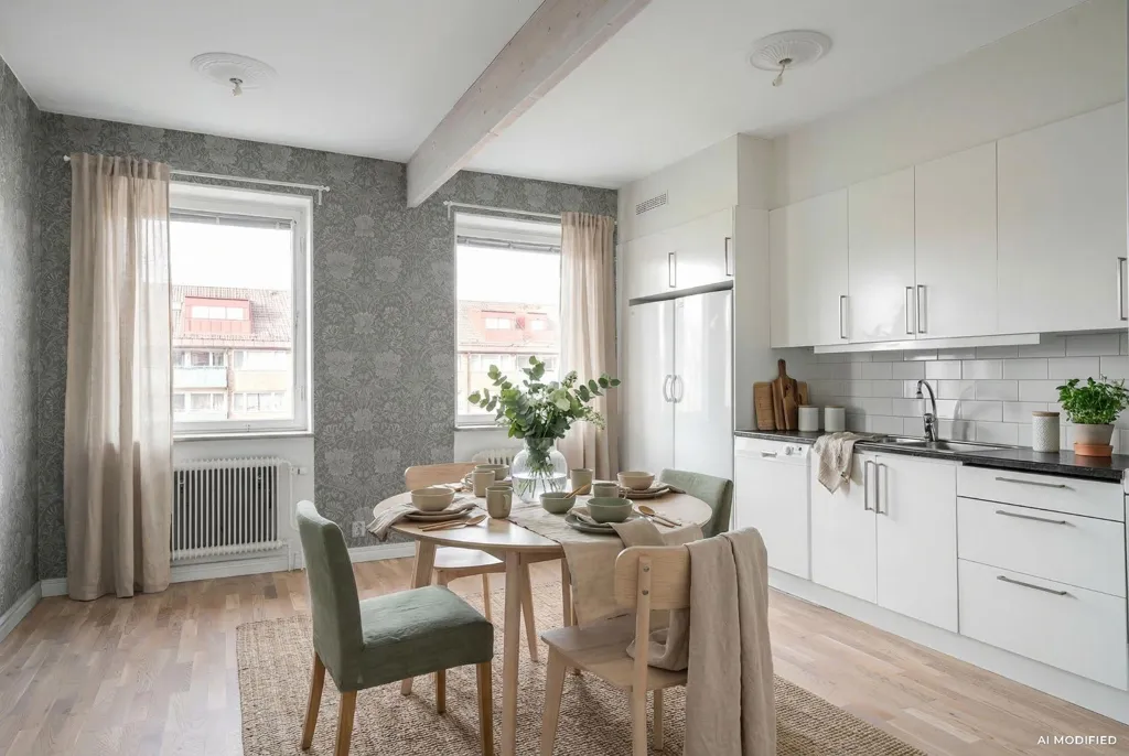 Salle à manger - Apartment with Cathedral View in Linköping Centre