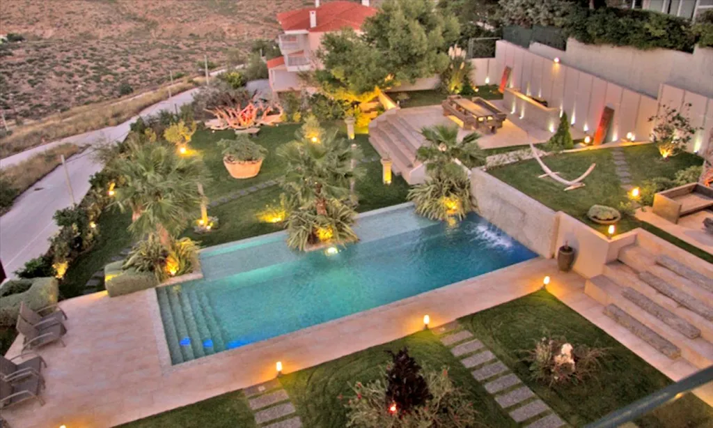 Õhuvaade - Modern Villa with Pool in Drafi, Attica