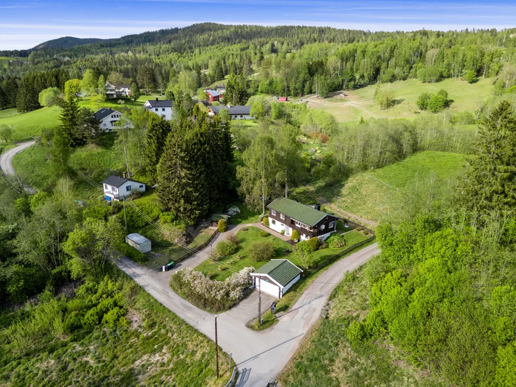 Vue aérienne - Detached House with Double Garage in Nittedal