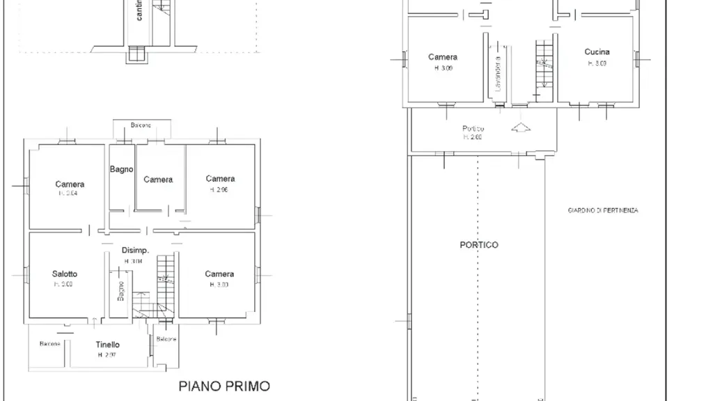 Planimetria - Villa with Large Garden in Bergamo