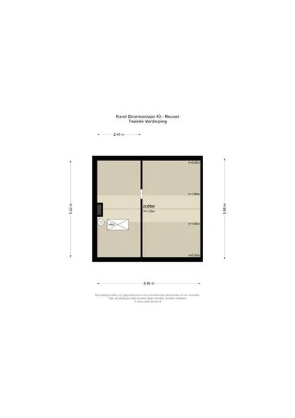 Floor Plan - Characterful Two-Storey House with Garden in Reuver