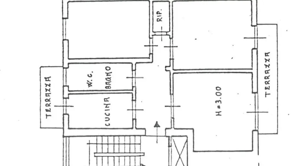 Plan - Rustic-Style Apartment with Balcony in Florence