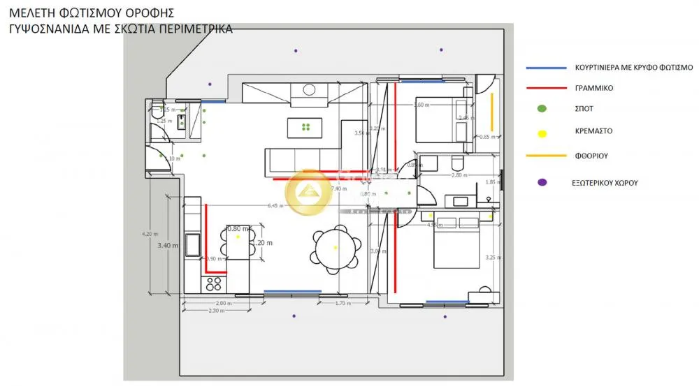 Plan - Modern Apartment with Balcony in Glyfada Centre