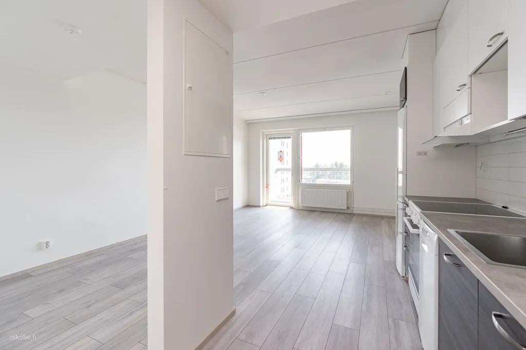 Kitchen - Modern Flat with Balcony in Keimola, Vantaa