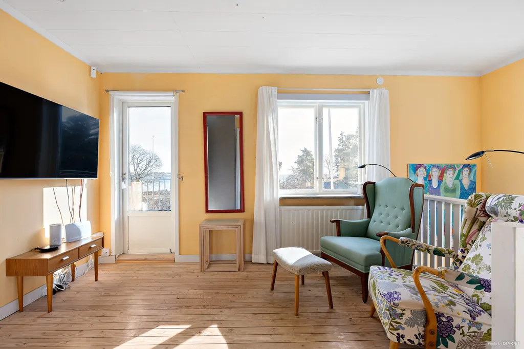 Séjour - Funkis Villa with Sea View in Slite