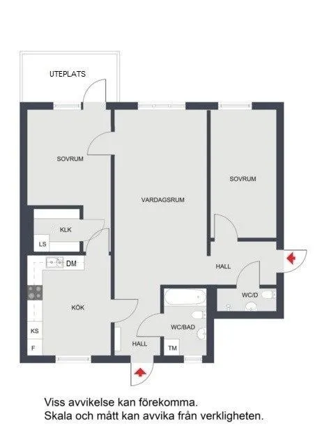 Plan - 2-Bathroom Flat with Garden in Akalla