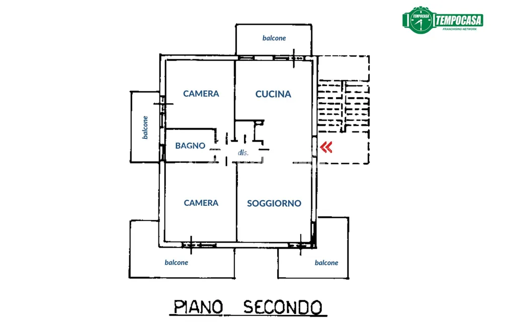 Planimetria - Trilocale with Balconies in Senigallia