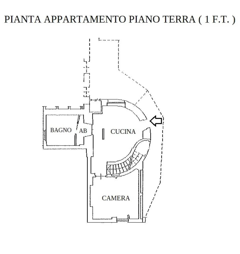 Plaan - Restored Triplex with Garden in Torino Sassi