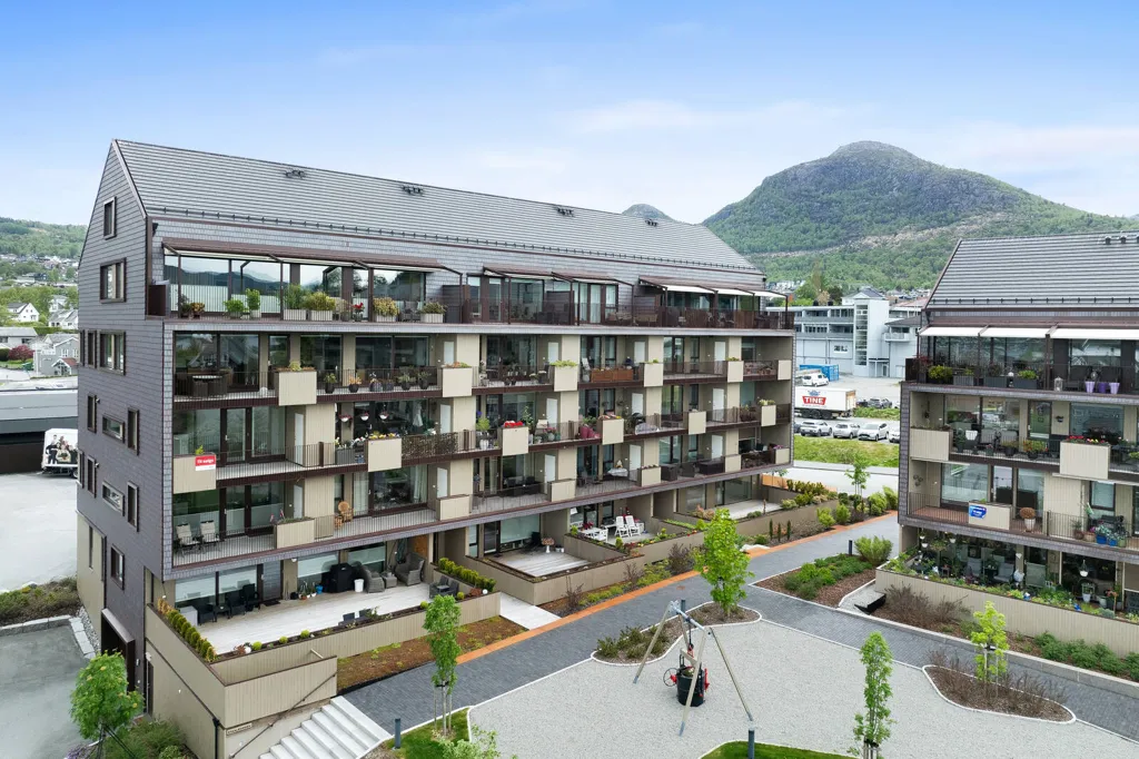 Vue aérienne - Apartment with Balcony in Jørpeland Centre