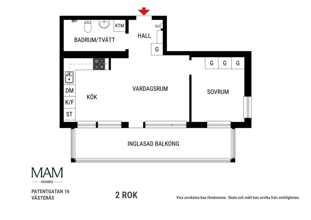 Plan - Apartment with Balcony in Västerås