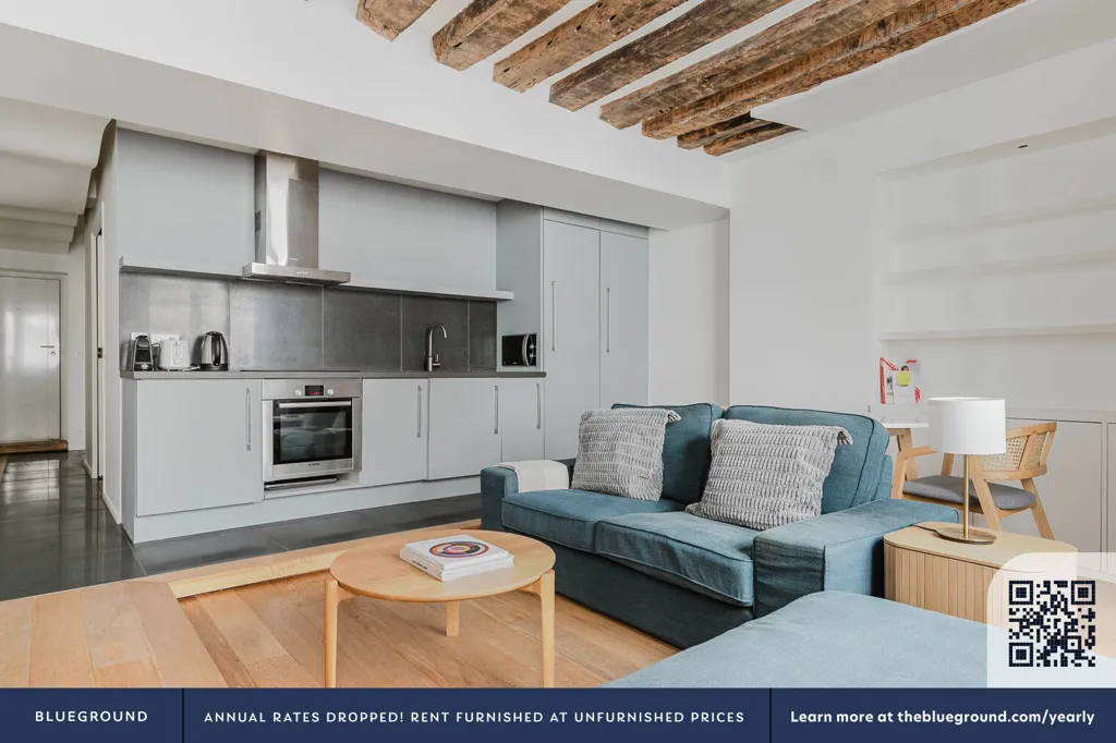 Séjour - Appartement Meublé avec Cuisine Équipée à Saint-Thomas-d'Aquin