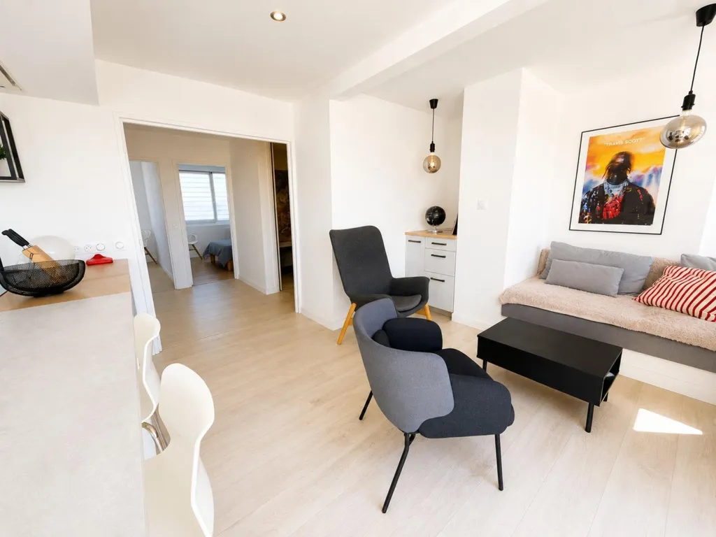 Séjour - Appartement avec Terrasse Sud-Ouest au Canon d'Or