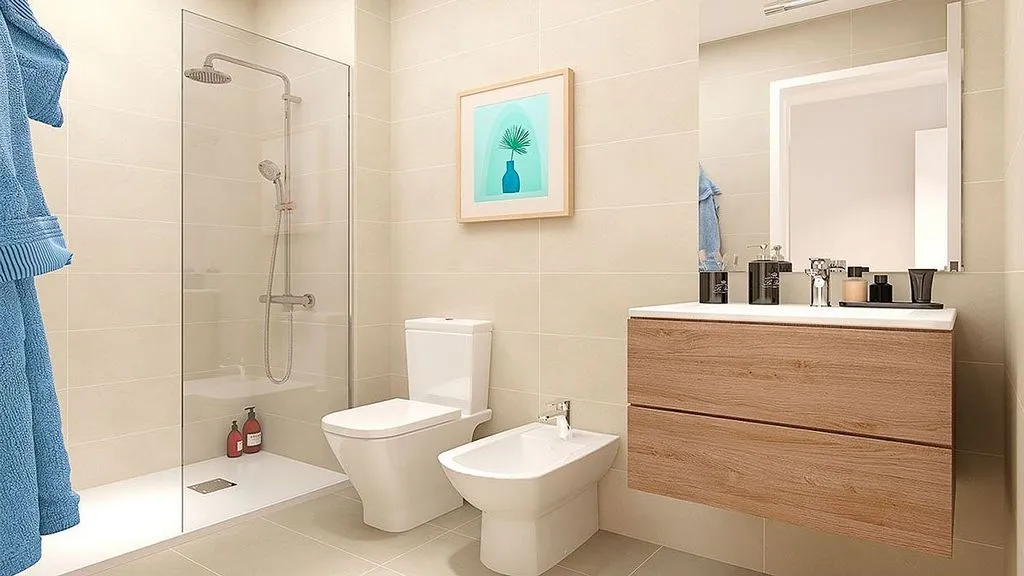 Salles de bain - New Flat with Pool in Mairena
