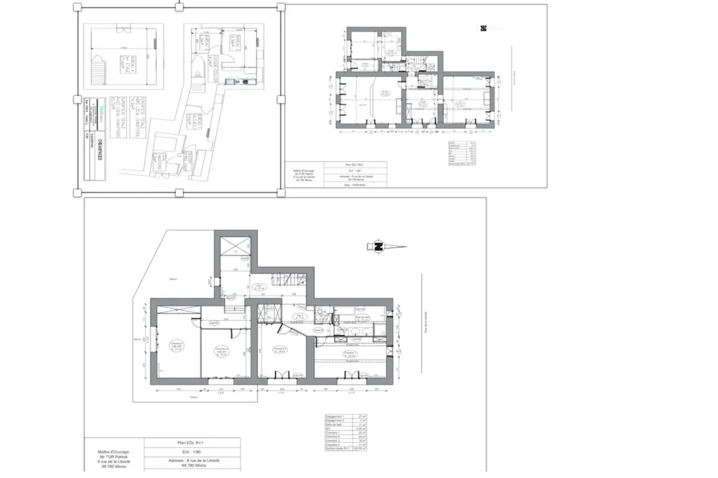 Plaan - Two-Building Estate with Courtyard in Mions
