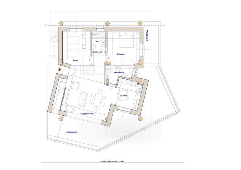 Plan - Panoramic Villa with Garden in Matera