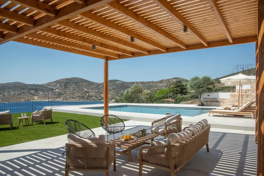 Terrasse - Villa with Sea View in Daskaleio, Attica