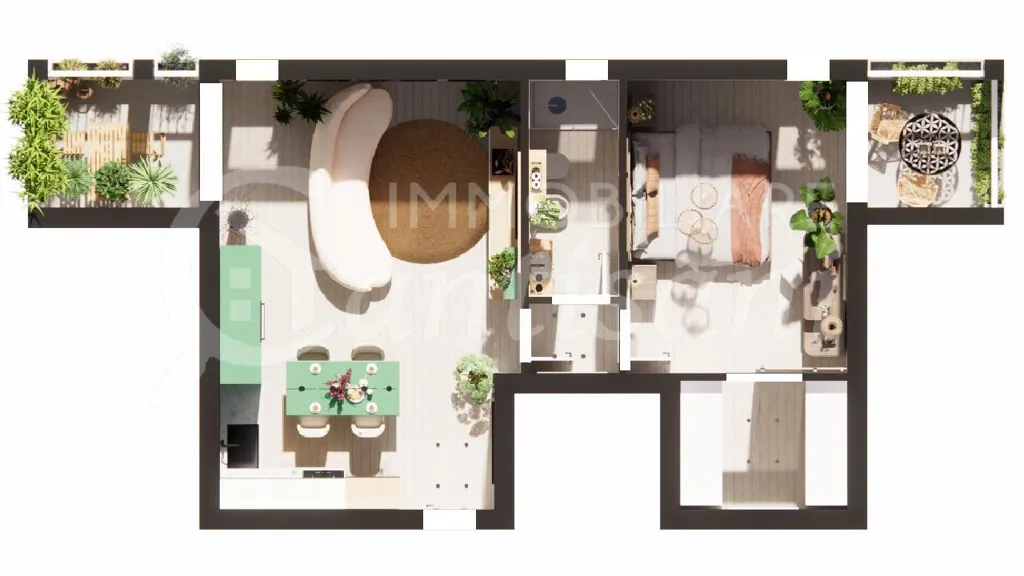 Plan - Newly Built Apartment with Terraces in Florence