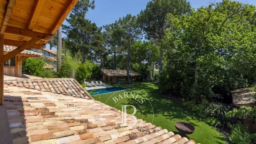 Vue aérienne - Villa Luxueuse avec Piscine à Lège-Cap-Ferret