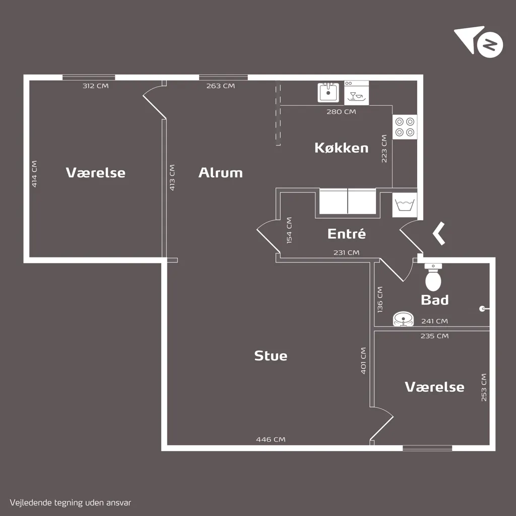 Plan - Apartment with Garden View in Randers