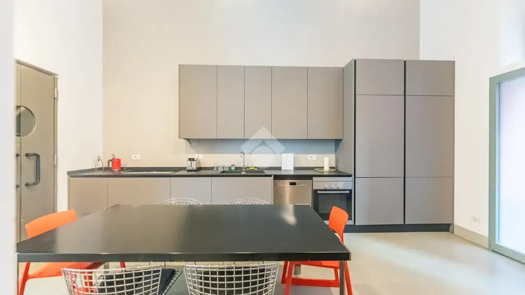 Cuisine - Charm Loft with Streetfront Windows in Milan