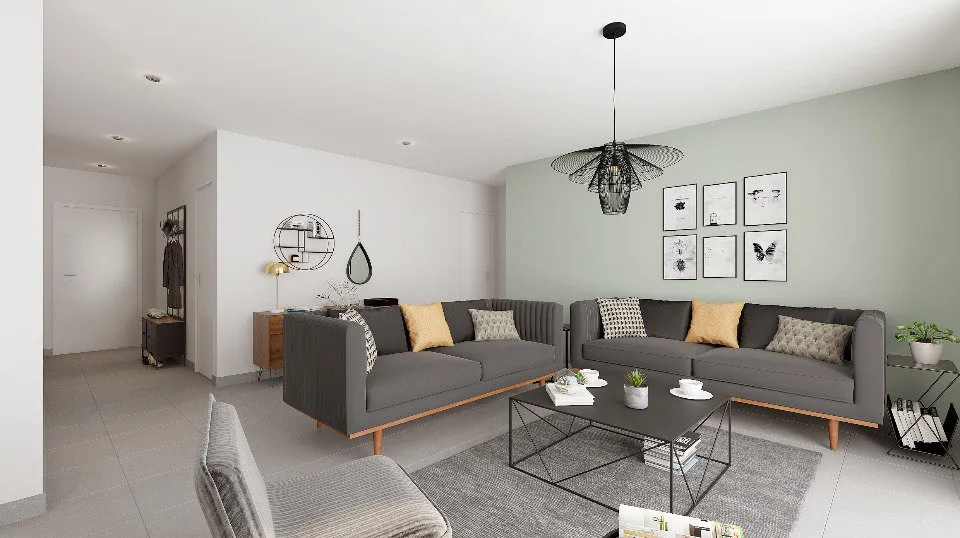 Living Room - New 4-Bedroom House with Garden in Douvrin