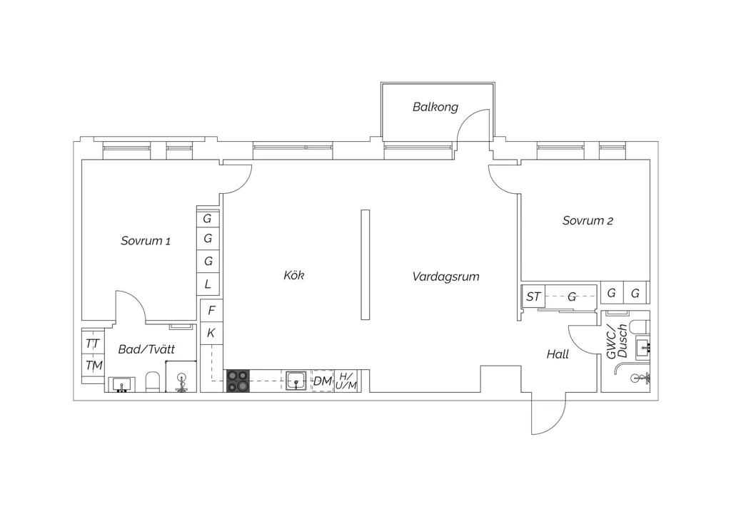 Plaan - Apartment with Balcony in Limhamn