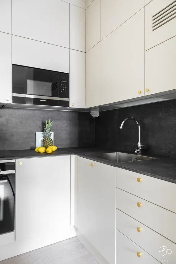 Kitchen - Modernised Studio with Garden in Ullanlinna, Helsinki