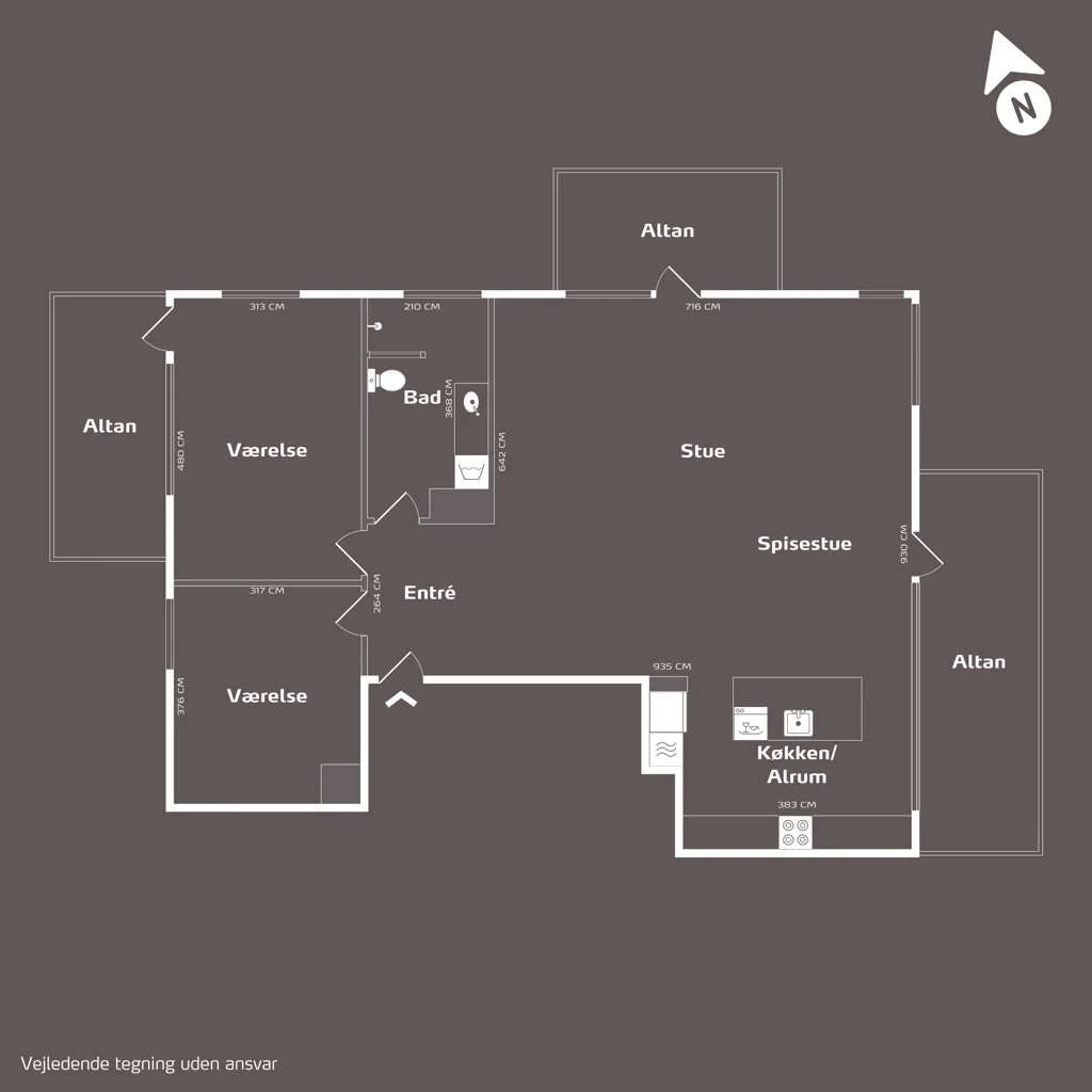 Plan - Corner Apartment with Øresund View in Snekkersten