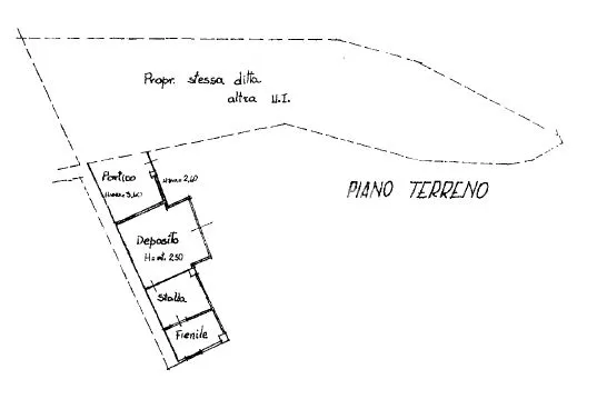 Floor Plan - Bifamiliar House with Private Courtyard in Agliè