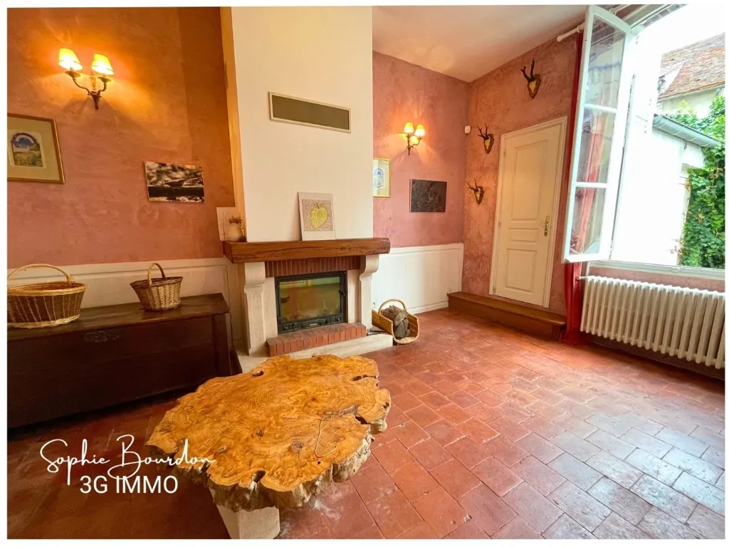 Séjour - Maison Ancienne avec Cour à Auxerre