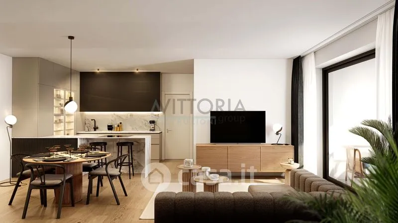 Séjour - Penthouse with Terrace in Bergamo