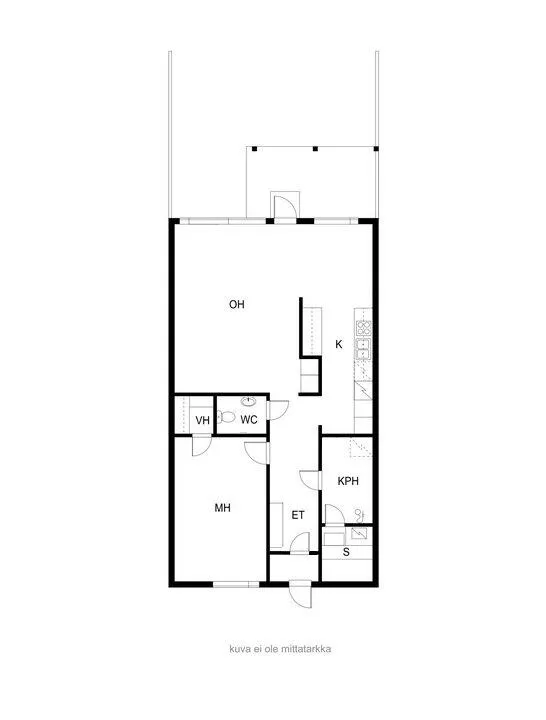 Plan - Modernised Flat with Sauna in Pattijoki
