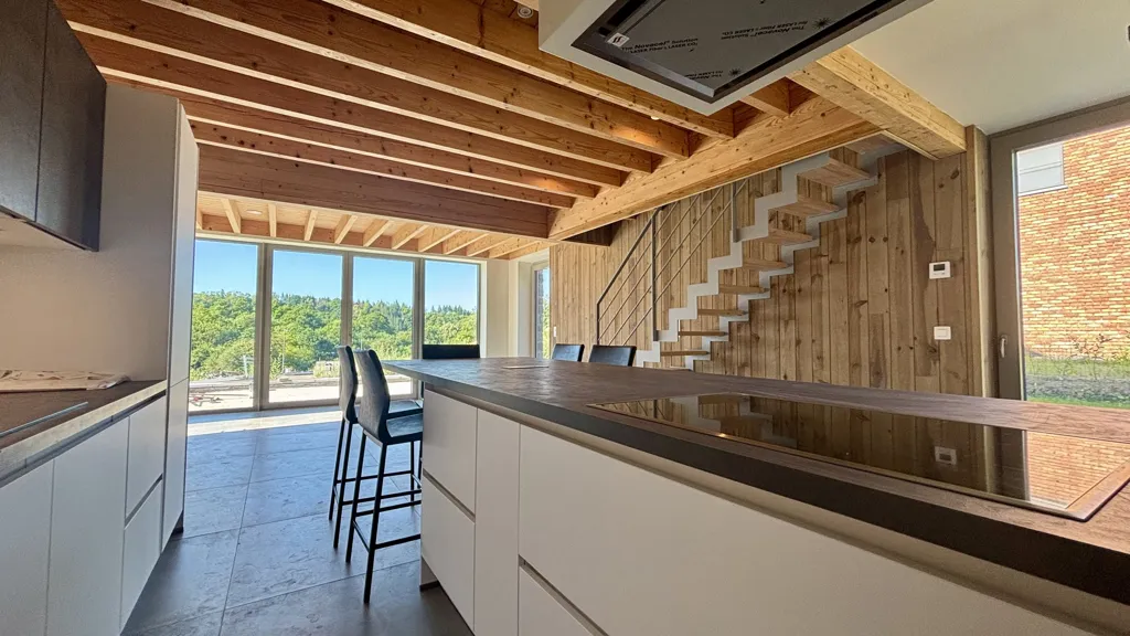 Cucina - New House with Solar Panels in Ciergnon