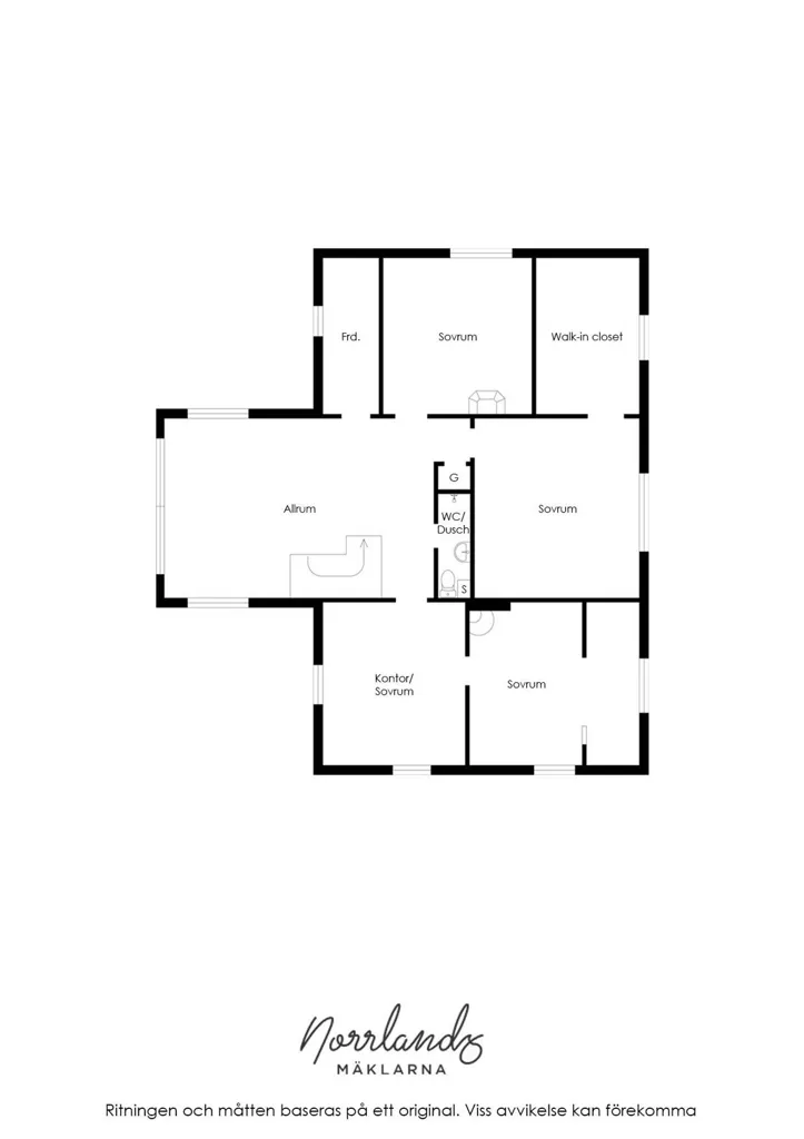 Floor Plan - Well-Maintained Farmhouse with Stables in Västernorrland