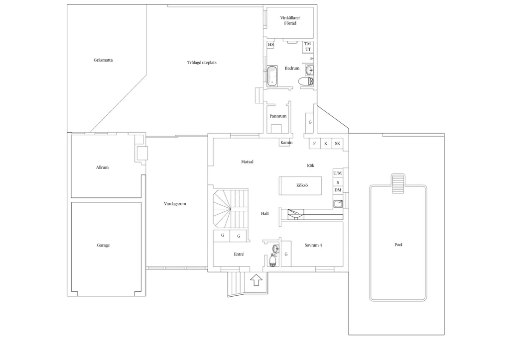 Floor Plan - Villa with Pool in Långedrag