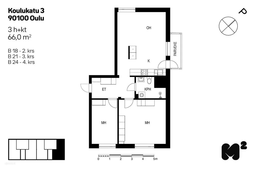 Plan - Apartment with Balcony in Oulu