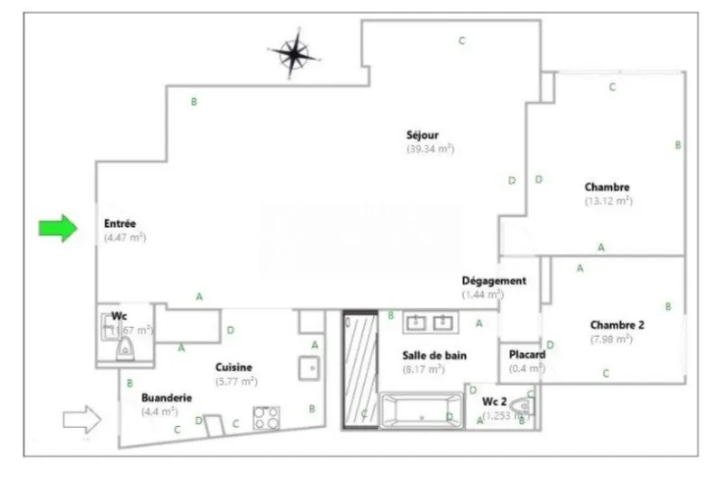 Plaan - Modern Apartment with Balcony in Avenue Montaigne
