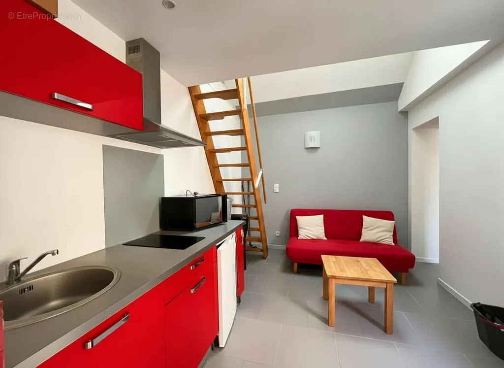 Köök - Studio with Mezzanine in Dijon Centre