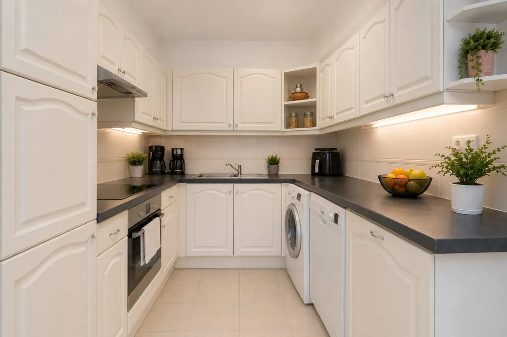 Cuisine - Appartement 2 Chambres avec Garage à Buizingen